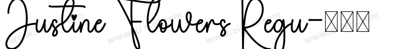 Justine Flowers Regu字体转换